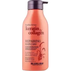 Відновлюючий кондиціонер з кератином і колагеном Luxliss Repairing Hair Care Conditioner, 500 мл